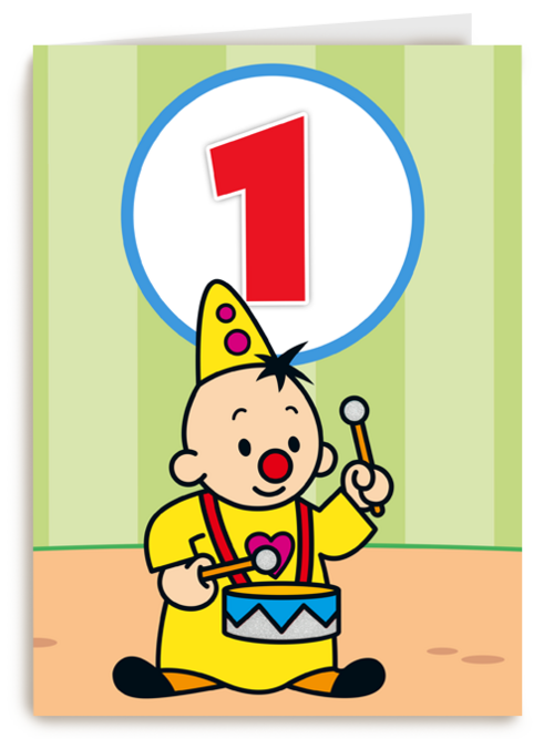 Bumba verjaardagskaart 1 jaar