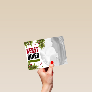 kerstdiner fotokaart liggend