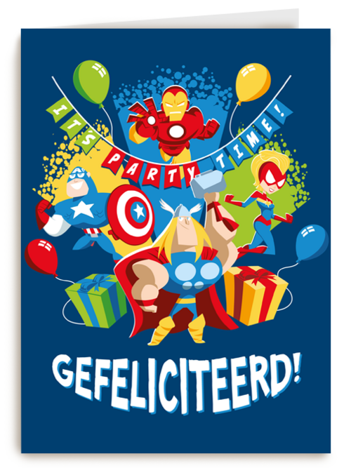 Avengers verjaardagskaart slinger