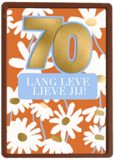 een bloemige verjaardagskaart voor 70