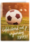 Verjaardagskaart voetbal topper