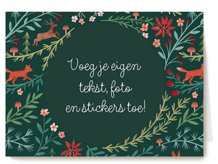 Kerstmis Bloemen En Vos