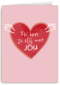 Valentijnskaart hart met ik Ik ben zo blij met jou