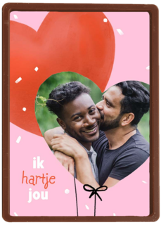 Valentijnskaart foto met hart