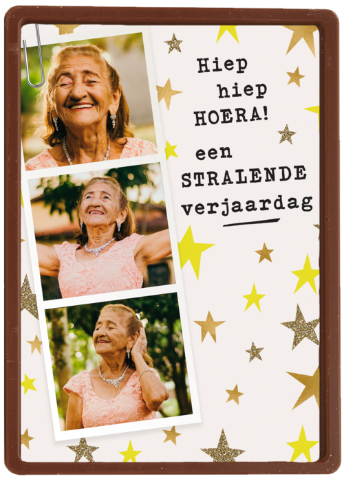 Een stralende verjaardag fotokaart