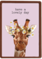 verjaardag kaart hip have a lovely day giraffe