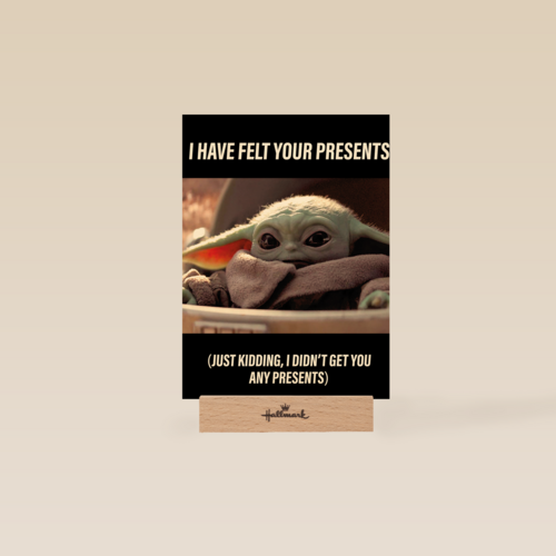 Star Wars Grogu kaart no presents