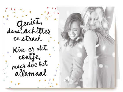 geniet dans schitter en straal