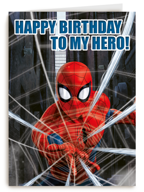 Spiderman verjaardagskaart to my hero