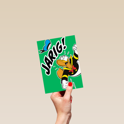 Verjaardagskaart Donald Duck jarig