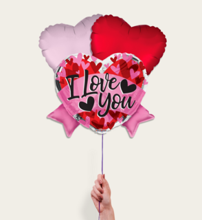 Ballonnentros I Love You Hart Multi