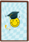 Geslaagd smiley blauw