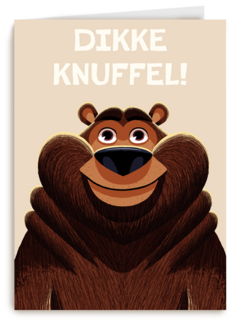 Dikke knuffel Beer Folio beige