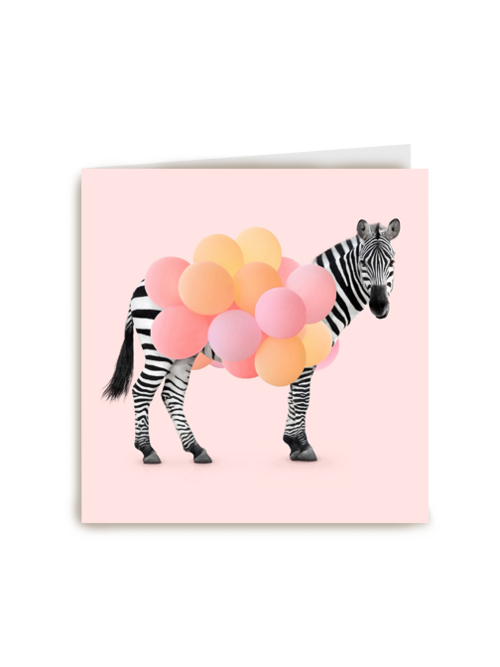 zebra meisje met ballonnen