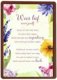 Beterschapskaart Wees lief voor jezelf More than words