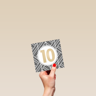 gouden 10 met patroon