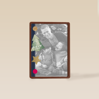 fijne kerst blauw kader