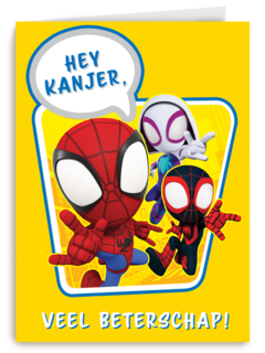 Spiderman beterschapskaart hey kanjer