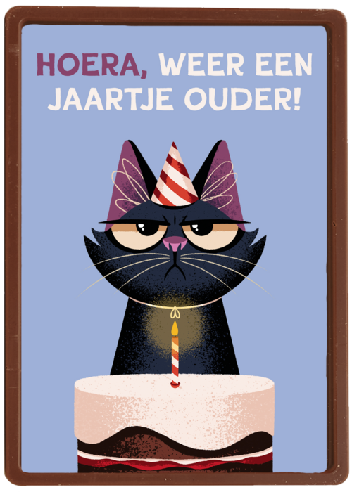 Verjaardagskaart Grumpy Folio weer een jaartje ouder lila