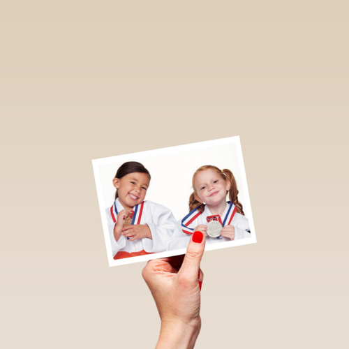 dubbele fotokaart liggend een foto