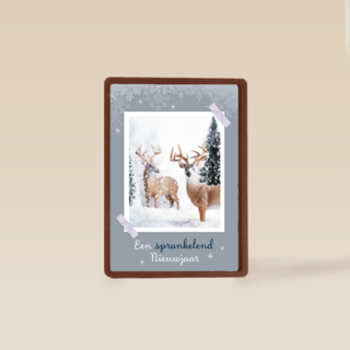 2 herten in de sneeuw