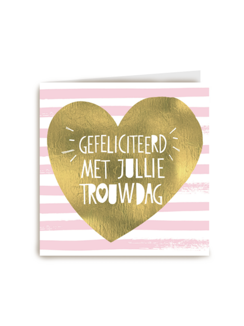 huwelijksjubileum goud hart