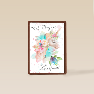 Veel plezier op je lentefeest unicorn