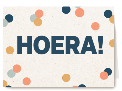 Hoera met confetti