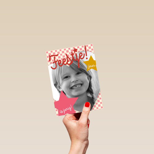 fotokaart kinderfeestje zoveel jaar