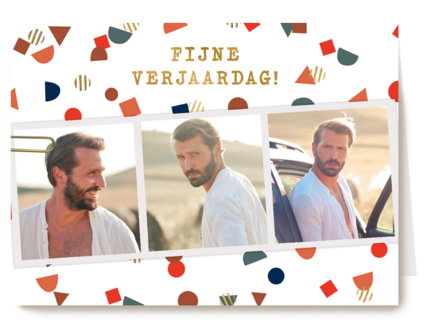 Fijne verjaardag fotokaart man