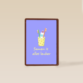 samenwonen kaart tandenborstels