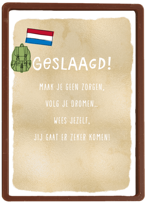 geslaagd kaart volg je dromen nederlandse vlag