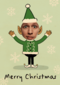 merry christmas met deze foto elf kaart
