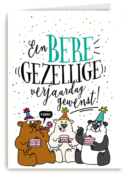 verjaardagskaart een beregezellige verjaardag gewenst