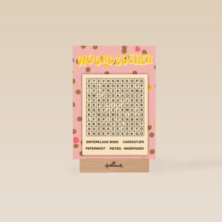 Sinterklaaskaart woordzoeker