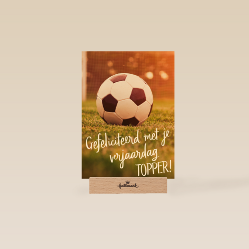 Verjaardagskaart voetbal topper