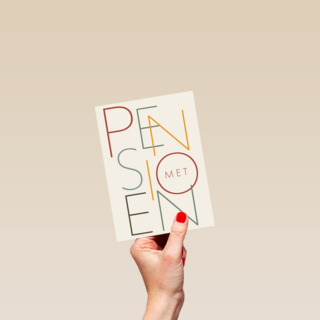 Pensioen kaart met pensioen
