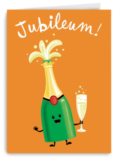 jubileum fles champagne