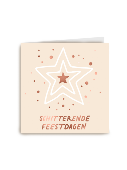 kerstkaart schitterende feestdagen