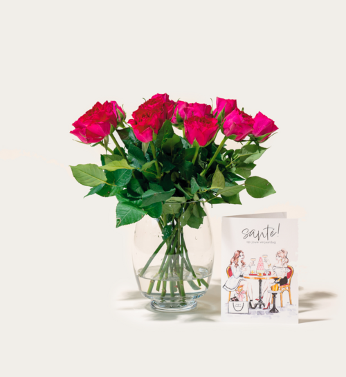 Brievenbusbloemen Rozen Paars