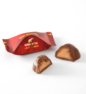 Boeket Meghan Met Cadeaublik C&ocirc;te d&rsquo;Or Chocolade Mini Bouchee