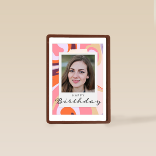 Verjaardagskaart vrouw bloemenpatroon