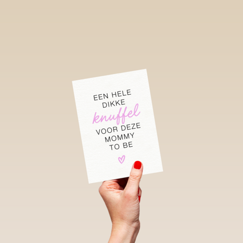 moederdag kaart een hele dikke knuffel voor deze mommy to be