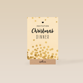 Kerstkaart invitation christmas dinner