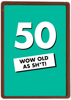 Verjaardagskaart 50 wow old as shit