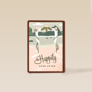 Pas getrouwd kaart happily ever after