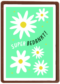 Suber bedankt kaart bloemen