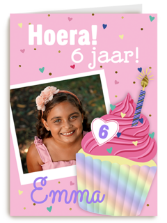 Verjaardag Polaroid Cupcake