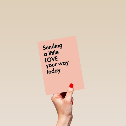 quote kaart sending a little love your way today