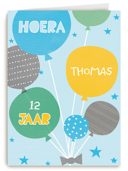 hoera verjaardag met ballonnen